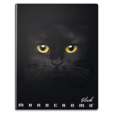 Sešit 444 A4 linkovaný, 40 listů, Pigna Monocromo black kočka