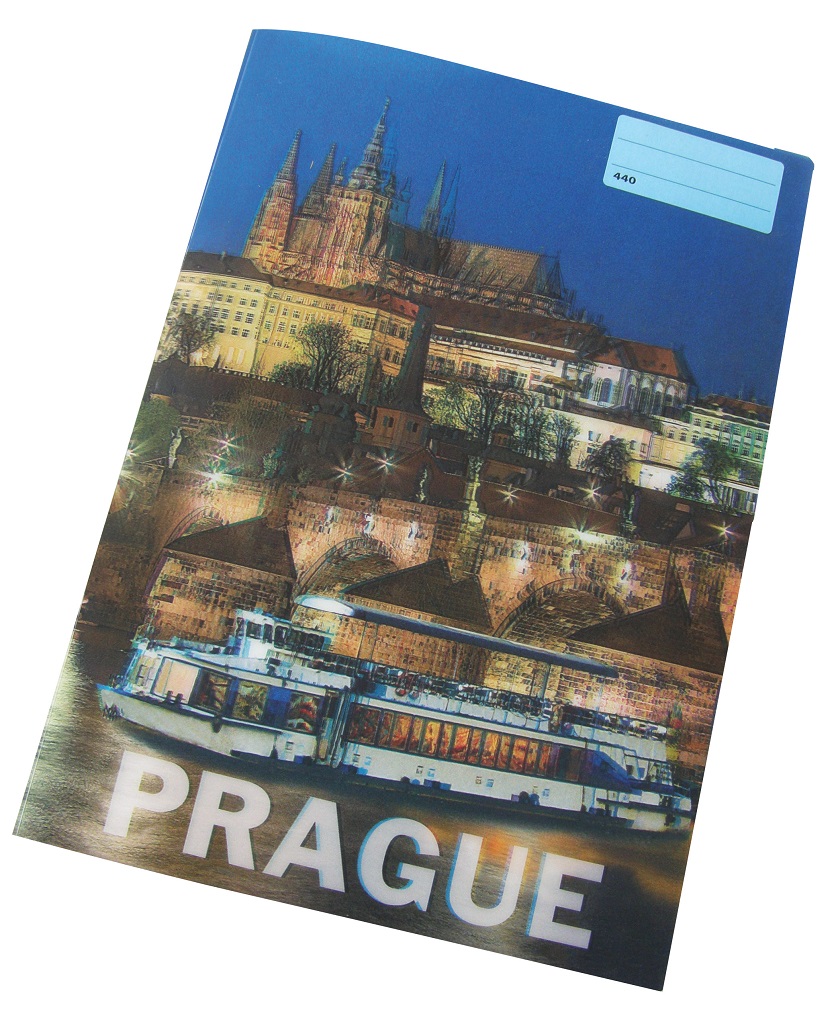Sešit 444 s 3D motivem Prague, A4, linkovaný 