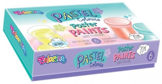 Tempery v kelímku pastelové 6 barev