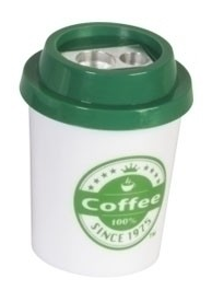 Ořezávátko dvojité Coffee to go zelené