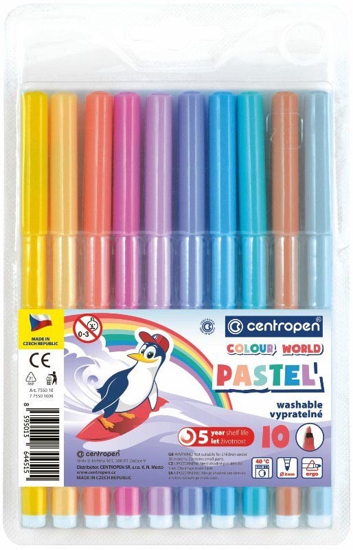 Popisovače pastel 10 ks - fixy