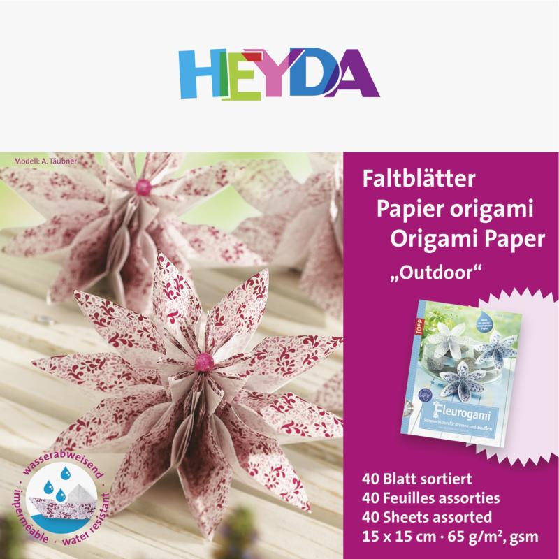 Papíry na origami voděodolné 15 x 15 cm - červené