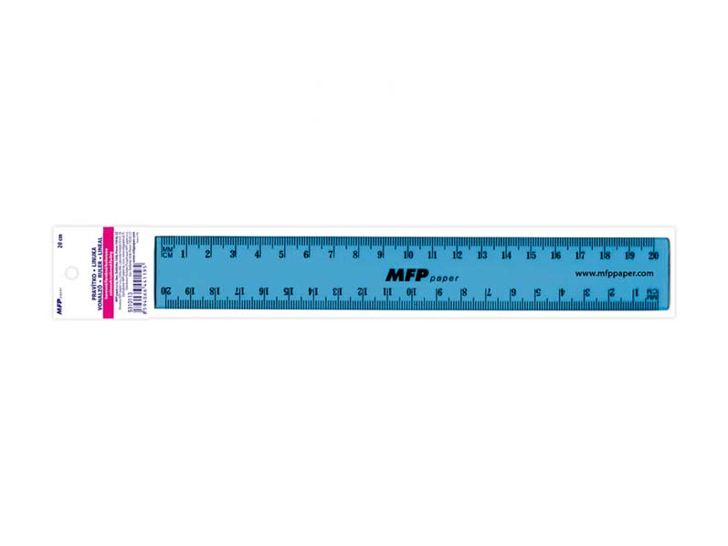 Pravítko 20 cm modré