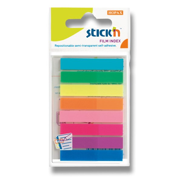 SAMOLEPICÍ PROUŽKY STICK´N CLEARNOTE - PROUŽKY 45 X 8 MM, 8 BAREV