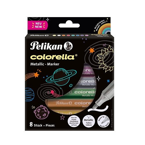Fixy Colorella metalické 8 barev Pelikan