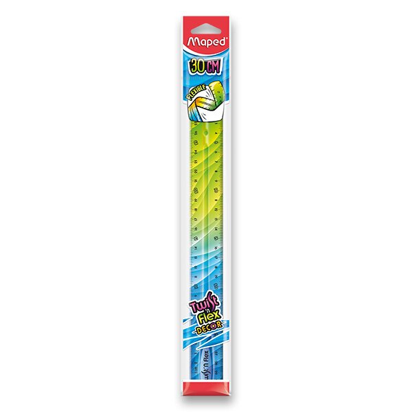PRAVÍTKO TWINT´N FLEX DUHOVÉ - 30 CM žlutomodré