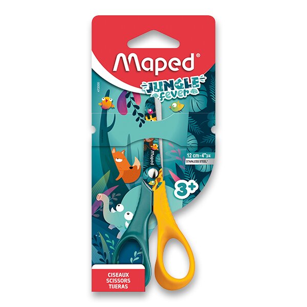 Nůžky Maped Vivo Jungle Fever 12 cm žluté