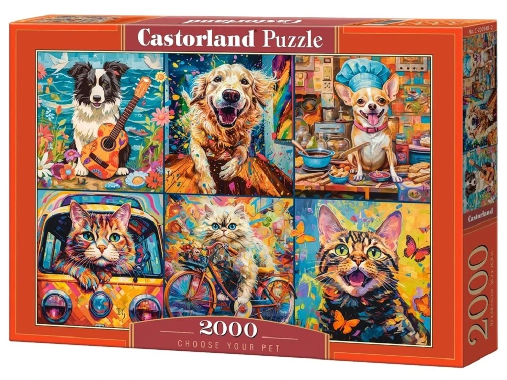 Puzzle Castorland 2000 dílků - Vyber si svého mazlíčka