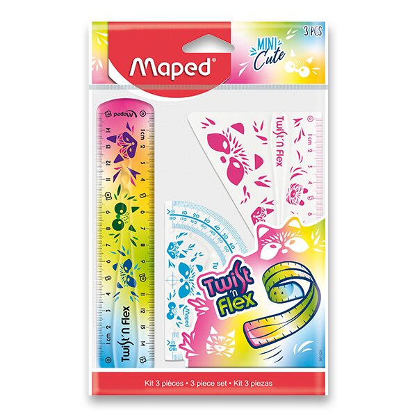 Pravítka Maped Twist'n MINI CUTE - 3dílná sada