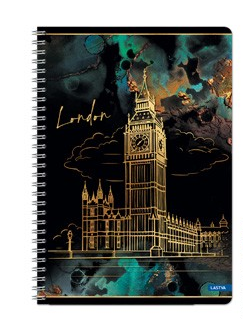 Blok spirála A5 GOLD CITY linka 60 listů London