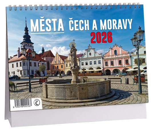 Stolní kalendář týdenní 2026 Města Čech a Moravy