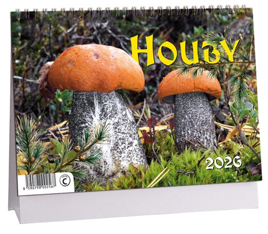 Stolní kalendář týdenní 2026 Houby
