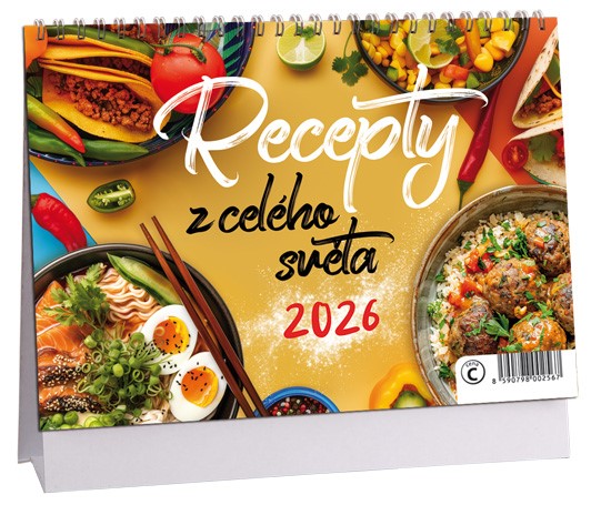 Stolní kalendář týdenní 2026 Recepty z celého světa