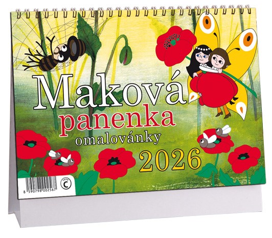 Stolní kalendář týdenní 2026 Maková panenka