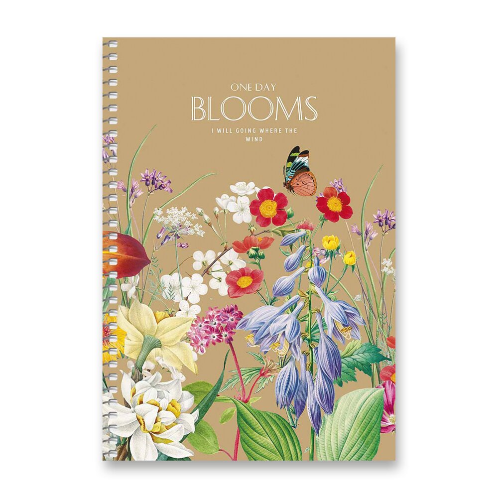 Kroužkový blok SHKOLYARYK Nature - A5, čtverečkovaný, 96 listů Blooms