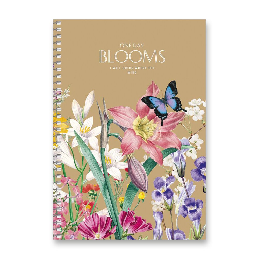 Kroužkový blok SHKOLYARYK Nature - A5, čtverečkovaný, 96 listů One day blooms