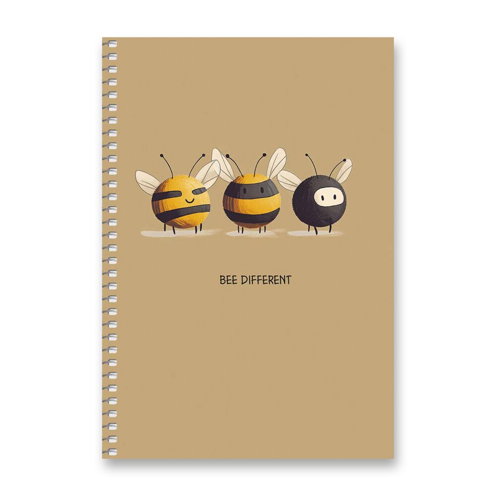 Kroužkový blok SHKOLYARYK Cuties - A5, čtverečkovaný, 96 listů Bee different
