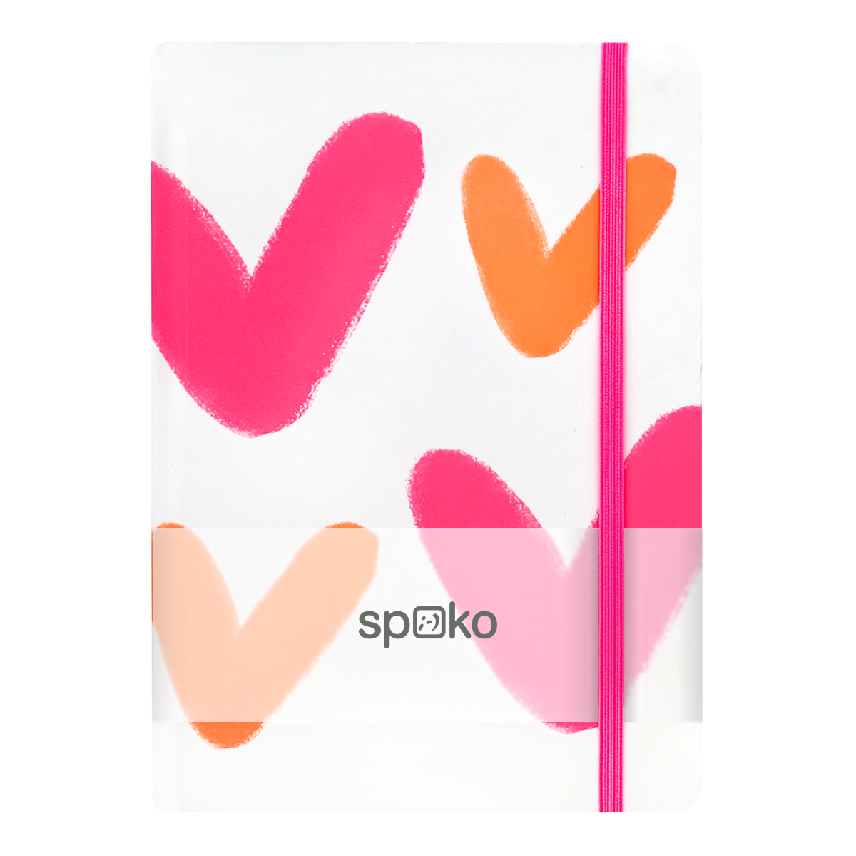 Zápisník Spoko Creative, A5, 75 g, 96 stránek, linkovaný - srdce