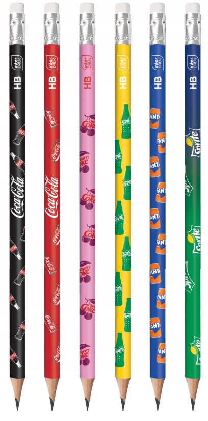 Tužka trojhranná HB s pryží - černá Coca-Cola 