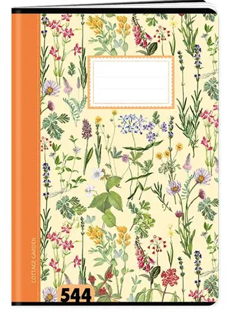 Sešit 544 - Cottage Garden - A5, linkovaný, 40 listů oranžový