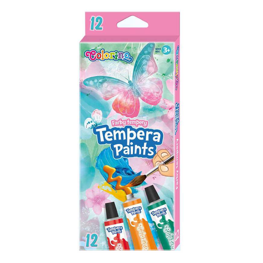 Tempery Colorino 12 ml, 12 barev Motýl