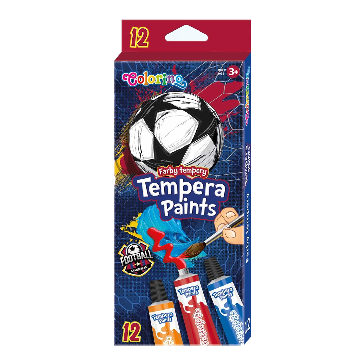 Tempery Colorino 12 ml, 12 barev Fotbal