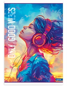 Sešit 545, A5, čtvereček 52 listů Good Vibes