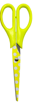 Nůžky 17 cm puntík zelené