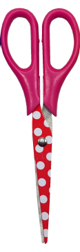 Nůžky 17 cm puntík růžové