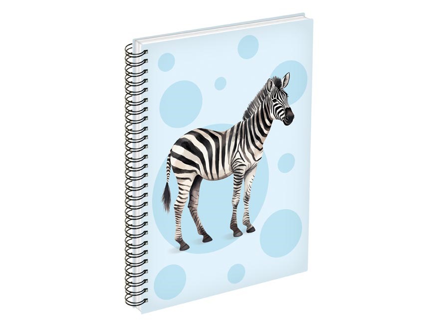 Blok se spirálou A6 linka, 80 listů Zebra