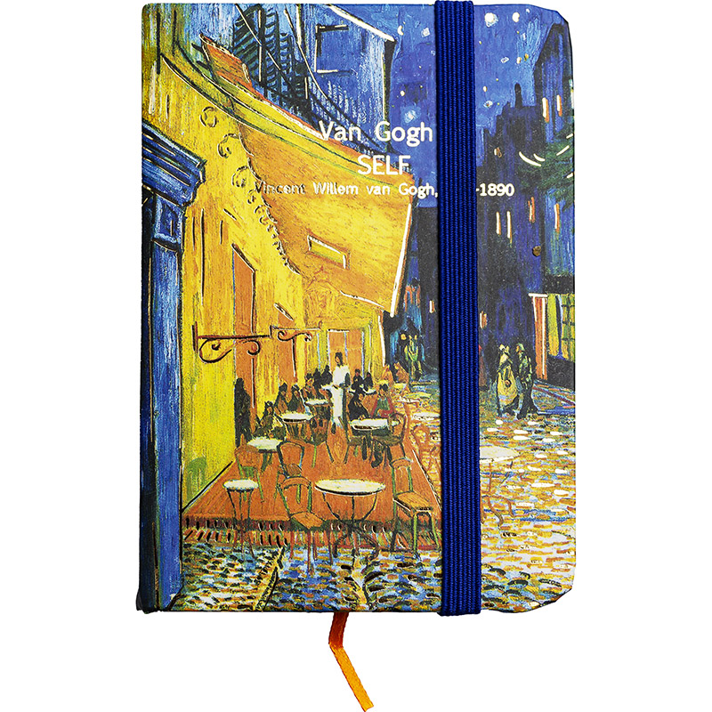 Zápisník A7 v tvrdé vazbě s gumičkou Vincent van Gogh 