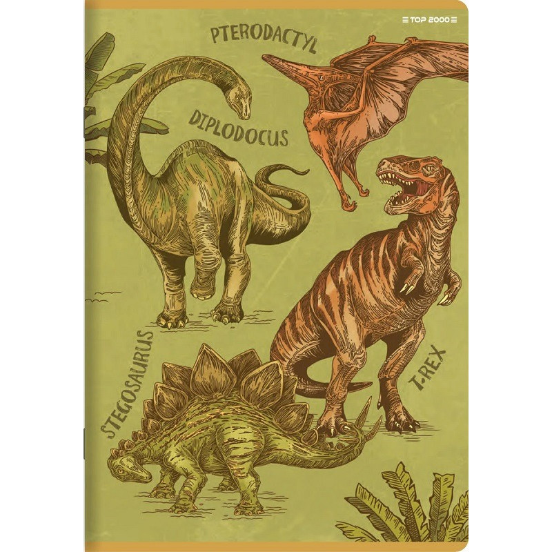 Sešit 565, A5, čtverečkovaný, 60 listů Dinosauři