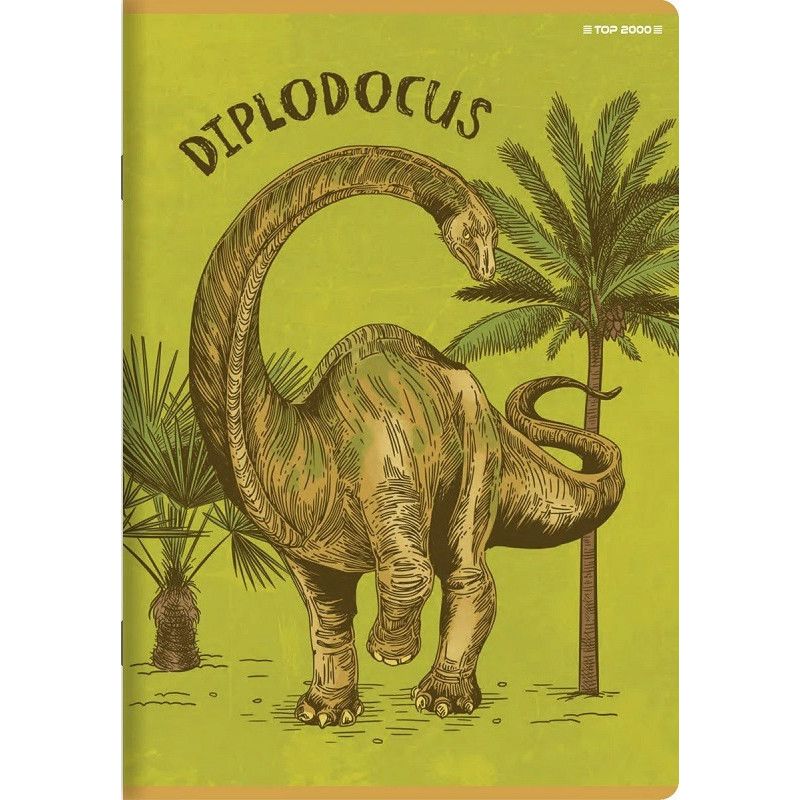 Sešit 565, A5, čtverečkovaný, 60 listů Diplodocus