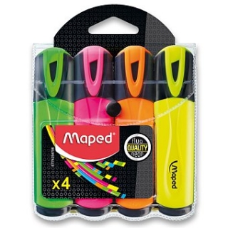 Zvýrazňovač Maped Fluo Classic sada 4 barvy
