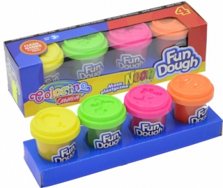Modelovací hmota Colorino Fun Dought Neon 4 ks