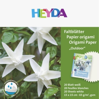 Papíry na origami voděodolné 15 x 15 cm - bílé