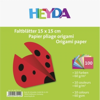 Papíry na origami 15 x 15 cm (100 ks)
