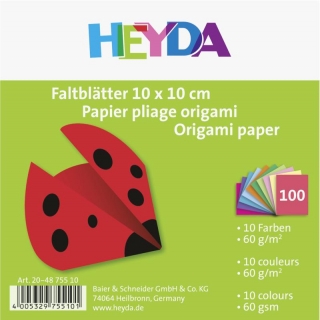 Papíry na origami 10 x 10 cm (100 ks)