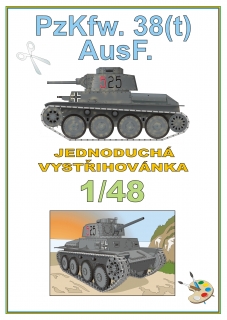 Jednoduchá vystřihovánka PzKfw. 38(t) AusF.
