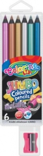 Pastelky Colorino kulaté METAL Jumbo 6 ks + ořezávátko