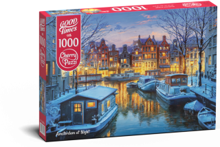 Puzzle 1000 dílků - Amsterdam v noci