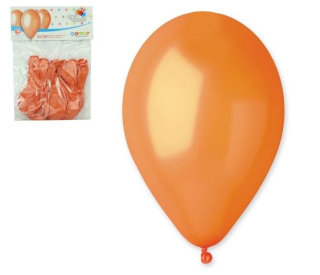 Balónky METAL 10 ks oranžové
