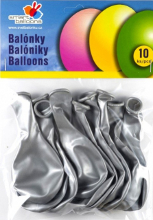 Balónky stříbrné - 10 ks