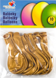 Balónky - zlaté - 10 ks