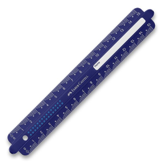 Pravítko Faber-Castell Dots 15 cm modré
