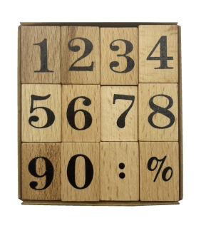 Razítka - čísla - dřevo
