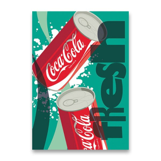 Sešit 444 A4, linkovaný Coca-Cola plechovka
