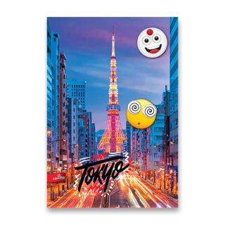 Sešit 544 A4, linkovaný Emoji Tokyo